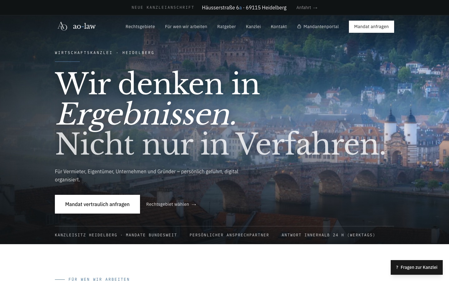 Website von Ao-Law