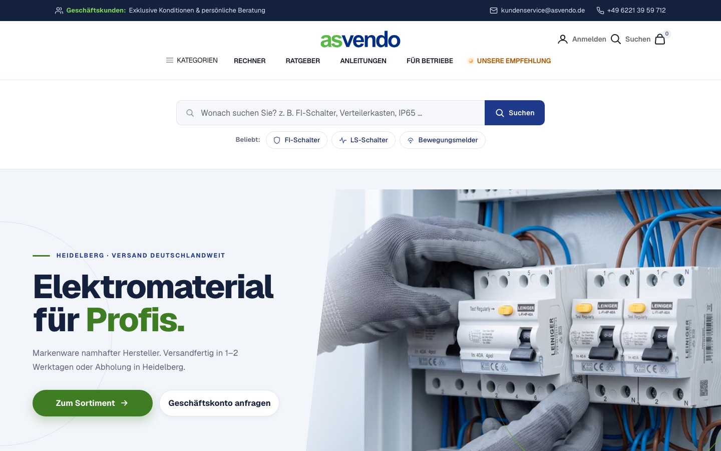 Website von Asvendo